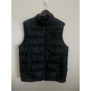 Tumi Pax Vest Puffer Dark Green Mens L Full Zip Packable Down Quilted Insulated